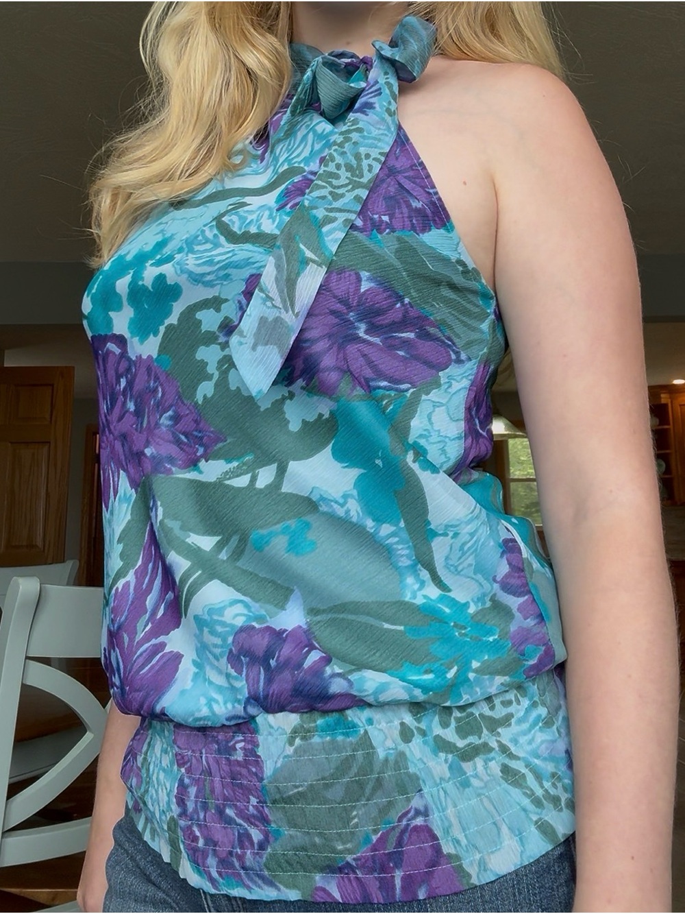 Cato Y2K Vintage Floral Halter Top
